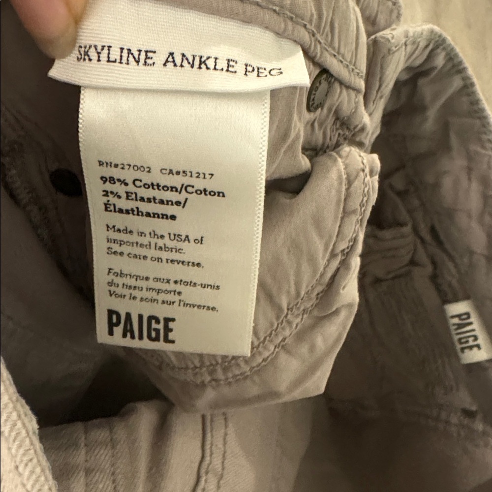 PAIGE Women's Skinny Jeans in Light Gray - Picture 9 of 10